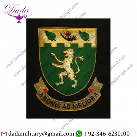 Handmade Badge China Custom Hand Bullion Wire Embroidery Badge Patch