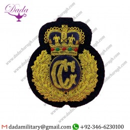 Handmade Badge Coast Guards Embroidered Cap Badge Cg Bullion & Wire Cap Badge