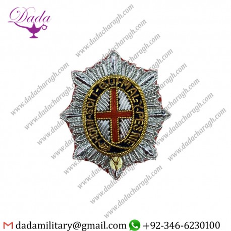 Handmade Badge Coldstream Guards Officers Embroidered Cap Badge Handmade With Bullion And Wire