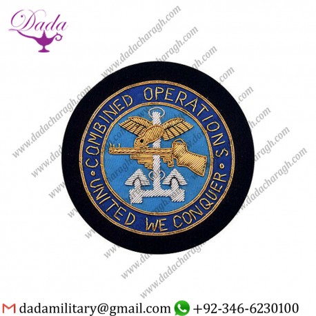 Handmade Badge Command Operations, Blazer Badge Wire Bullion Badge 9cm X 9cm