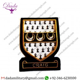 Handmade Badge Craig Scottish Clan Name Badge New Hand Embroidered