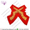 Handmade Badge Crossed Rifle, Mess Dress, Badge Wire Bullion