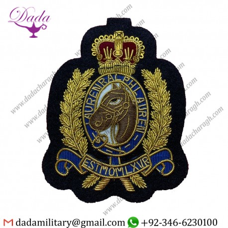 Handmade Embroider Badge(Blazer Badge) Hand Embroidered Bullion And Wire Badge Rlu