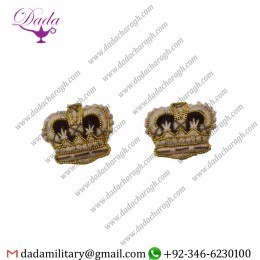 Handmade Embroider Rdg And Aac Mess Dress Crowns, Dragoon Guards, Army Air Corp, Major Officers, Army