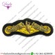 Hat Cap Badge Us Navy Submarine Hand Embroidered New Gold Bullion Badge
