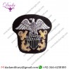 Hat Cap Badge Usn U.s. Navy Cap Badge Wire Hand Made Gold An Silver Bullion Thread