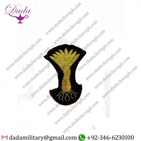 Hat Cap Badge Welsh Guards Officers Embroidered Cap Badge In Gold Bullion On Black Cloth