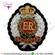 High quality badge Hand Embroidery Gold and Silver Bullion Wire Badges