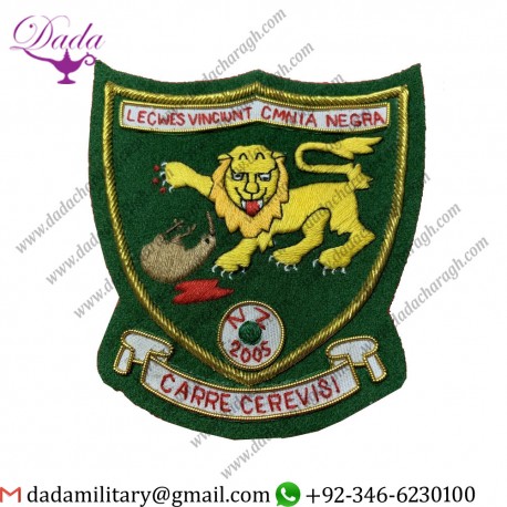 High Quality Badge Hand Made Bullion And Wire Badge Club Badge