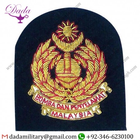High Quality Badge Hand Made Bullion Wire Badges