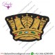 High Quality Badge Hand Made Bullion Wire Blazer Badges Crown