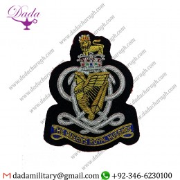 Manufacturer The Queen’s Royal Hussars Cap Badge Qrh Hand Embroidered Bullion Wire Cap Badge