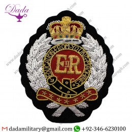 Mettalic Wire Handmade Bullion Wire Embroidery, Goldwork Badge