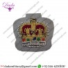 Metallic Wire Intelligence Corps Grey Staff Sergeant Crown, Mess Dress, Army, Military, Sgt