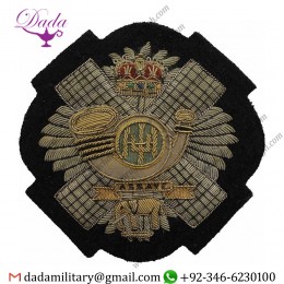 Mettalic Wire Highland Light Infantry Highland Light Infantry Regiment Cloth Wire Bullion Veterans Blazer Badge Patch