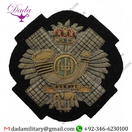 Mettalic Wire Highland Light Infantry Highland Light Infantry Regiment Cloth Wire Bullion Veterans Blazer Badge Patch
