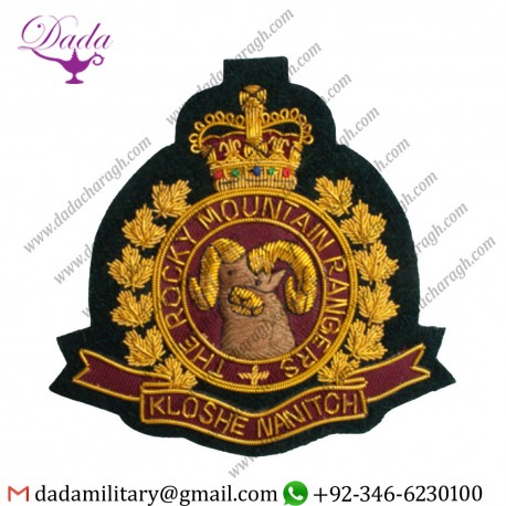 Military Badge 1314 Rocky Mountain Rangers Blazer Badge
