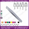 BEST DCM STAINLESS STEEL TWEEZERS SLANT POINT TIP TWEEZERS