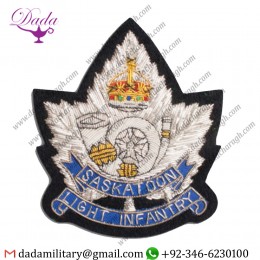 Military Badge 1346 Saskatoon Light Infantry Blazer Badge