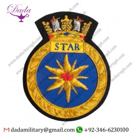 Military Badge 1363 Hmcs Star Blazer Badge