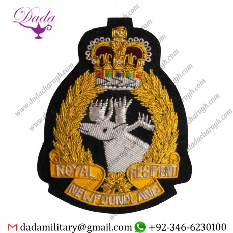 Military Badge 1395 Royal Regiment Of Newfoundland Blazer Badge