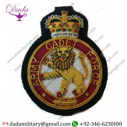 Military Badge Acf Army Cadet Force Military Blazer Badge Wire Bullion Badge