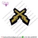 Military Badge Mess Dress Crossed Rifles Gold On Black Cloth