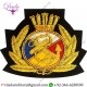 Military Insignia Royal Navy Merchant Badge Bullion Wire Hand Embroidery Blazer Badges 70mm 85m