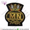 Military Insignia Royal Navy Merchant Blazer Badge Gold Bullion Wire Hand Embroidery 65mmx85mm