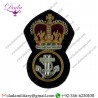 Military Insignia Royal Navy Petty Officer Roped Anchor  Crown Queen's Crown. Bullion Wire-embroidered 