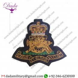 Military Insignia Royal Regiment Of Artillery Military Blazer Badge Wire Bullion Badge