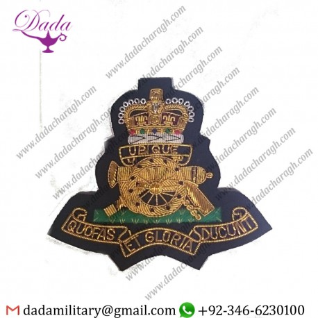 Military Insignia Royal Regiment Of Artillery Military Blazer Badge Wire Bullion Badge