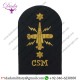 Military Motif Hand Embroidery Badges Operator Mechanic   2 Stars Csm Trade  Gold On Navy Bullion Wire-embroidered 