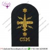 Military Motif Hand Embroidery Badges Operator Mechanic   2 Stars Csm Trade  Gold On Navy Bullion Wire-embroidered 