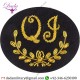 Military Motif Hand Embroidery Badge Qualified Instructor Field Engineering Gold On Navy Blue Embroidered Army Cloth Trade Badge