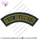 Military Motif Hand Embroidery Badges Raf Regiment - Curved Shoulder Title Small For Mess Kit Bullion Wire-embroidered Air 