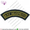 Military Motif Hand Embroidery Badges Raf Regiment - Curved Shoulder Title Small For Mess Kit Bullion Wire-embroidered Air 