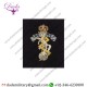 Military Motif Hand Embroidery Badges Royal Electrical & Mechanical Engineers Design Queen's Crown. Bullion Wire-embroidered