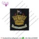 Military Motif Hand Embroidery Badges Royal Fleet Auxiliary Blazer Badge Scroll Below Crown Bullion Wire-embroidered