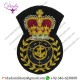 Military Motif Hand Embroidery Badges Royal Fleet Auxiliary Chief Petty Officers Full Size Queen's Crown. Bullion 