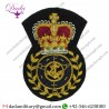 Military Motif Hand Embroidery Badges Royal Fleet Auxiliary Chief Petty Officers Full Size Queen's Crown. Bullion 