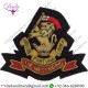 Military Motif Hand Embroidery Badge Wellington's Regiment (West Riding) Cap Badge Pattern Bullion Wire-embroidered Blazer Badge