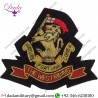 Military Motif Hand Embroidery Badge Wellington's Regiment (West Riding) Cap Badge Pattern Bullion Wire-embroidered Blazer Badge