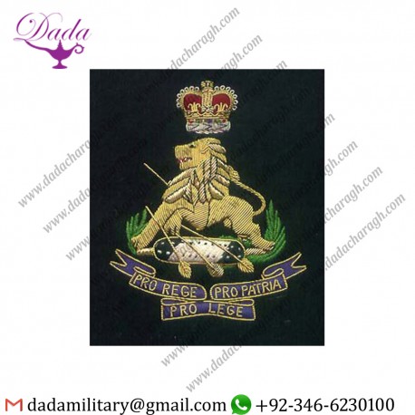 Military Motif Hand Embroidery Bullion Wire Badges