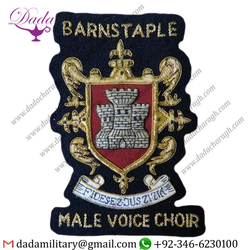 Military Uniform Accessories Hand Embroidery Insignia Bullion Wire