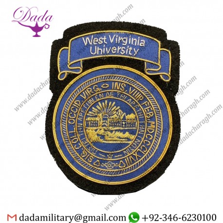 Military Uniform Accoutrements West Virginia University Bullion Badge