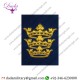 Military Uniform Emblem Gold Bullion Wire Embroidered Blazer Military Uniform Badge