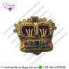 Military Uniform Emblem Gold Embroidered Mess Dress Crowns, Various Sizes, Army, Military, Officers