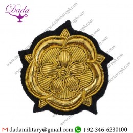 Military Uniform Emblem Gold Rose Cap Badge Vice Lord Lieutenants And Deputy Lieutenants