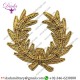 Military Uniform Emblem Gold Wreath Handmade Bullion Patch
